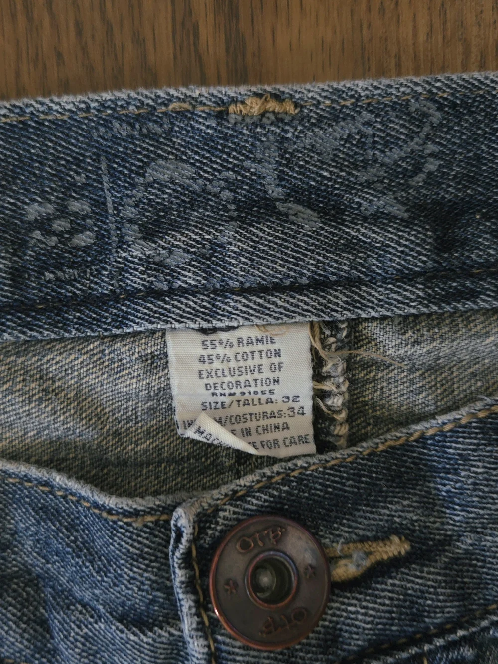 Vintage OTB Jeans One Tough Brand 2000s dark wash relaxed fit blue denim - 31x29
